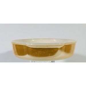 Vintage Anchor Hocking Fire King Peach Luster 450 Round 8" Cake Baking Dish USA